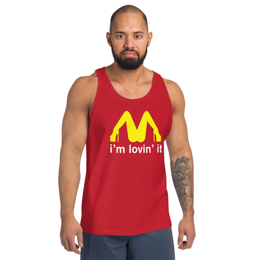 I'm Lovin' It Funny Restaurant Parody Quote Unisex Tank Top