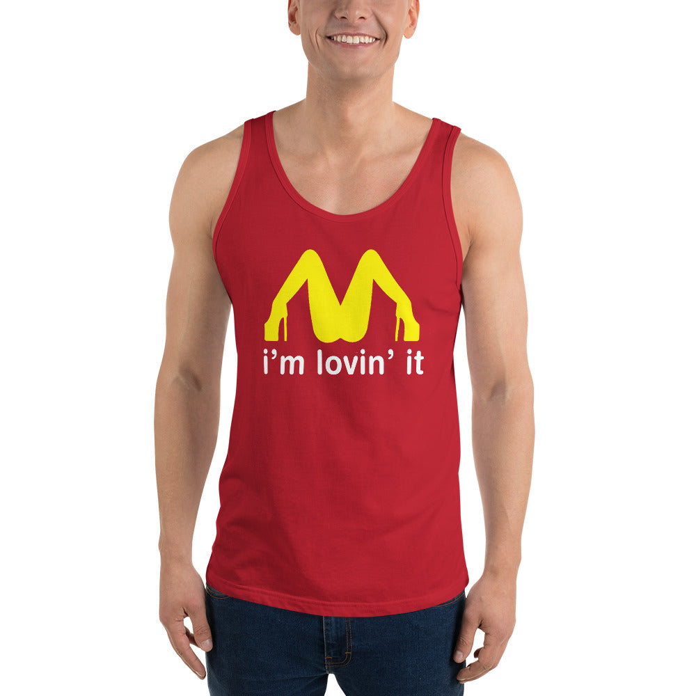 I'm Lovin' It Funny Restaurant Parody Quote Unisex Tank Top