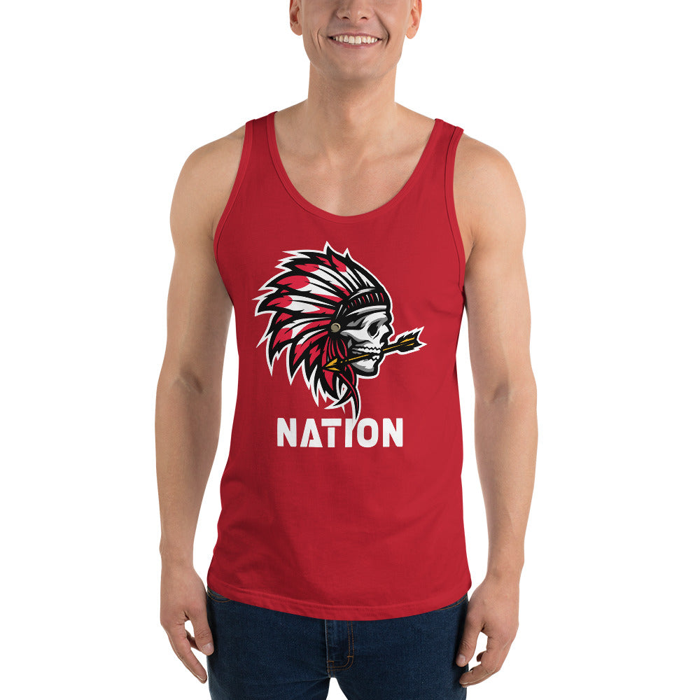 Chief Nation Football Fan Indian Unisex Tank Top