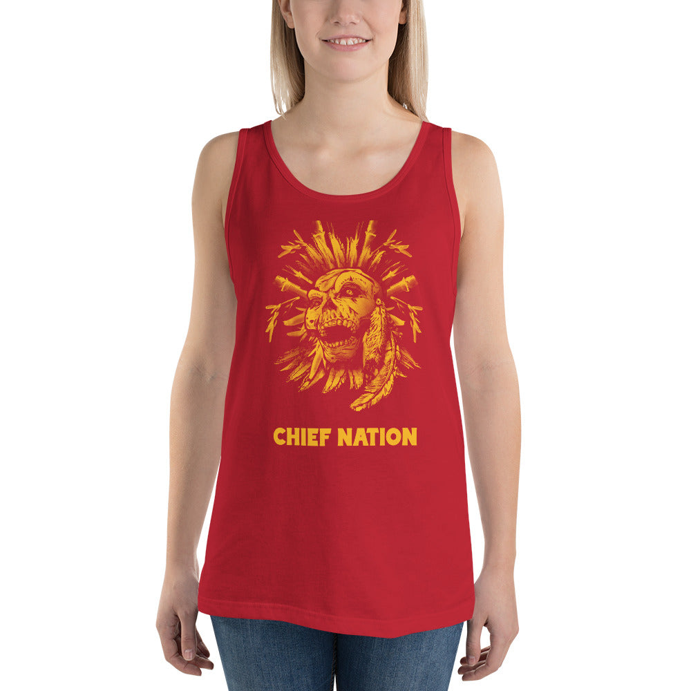 Indian Chief Nation Football Fan Unisex Tank Top