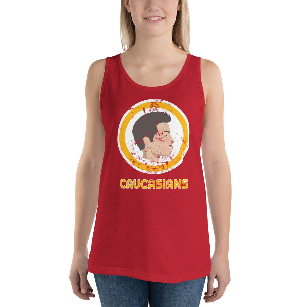 Washington Caucasians Funny Pro Football Parody Unisex Tank Top