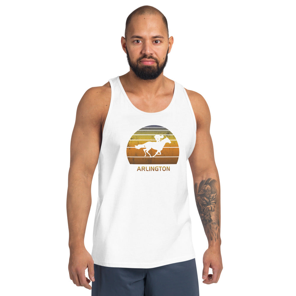 Retro Arlington Horse Racing Track Derby Fan Unisex Tank Top
