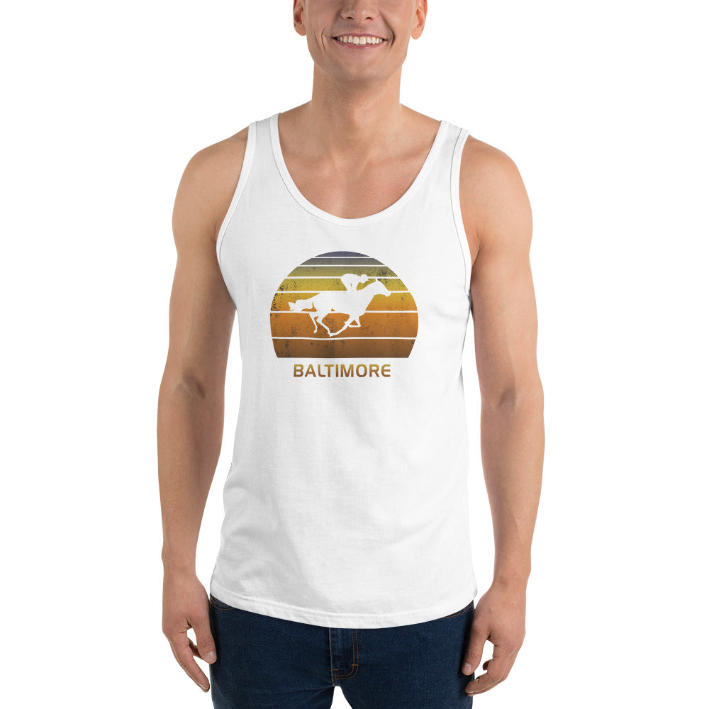 Retro Baltimore Horse Racing Track Derby Fan Unisex Tank Top