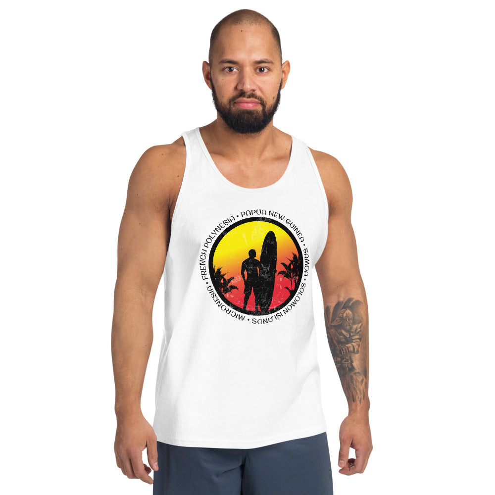 Cool South Pacific Surf Fan Surfing Lover Beach Unisex Tank Top