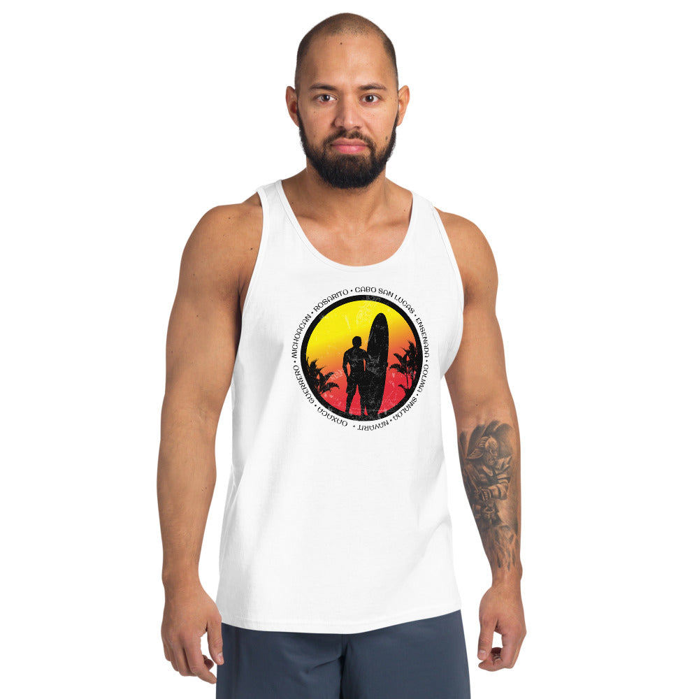 Cool Mexico Surf Fan Surfing Lover Beach Unisex Tank Top