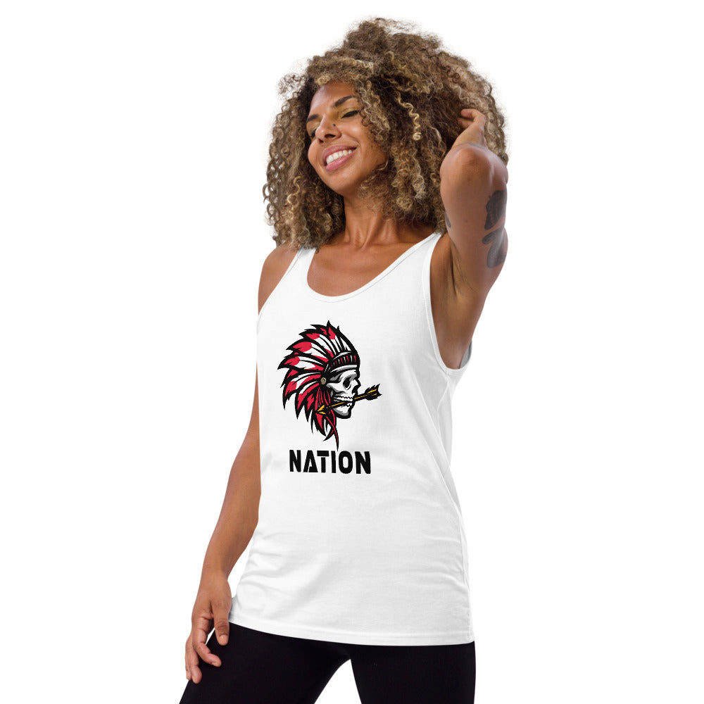 Indian Chief Nation Football Fan Unisex Tank Top