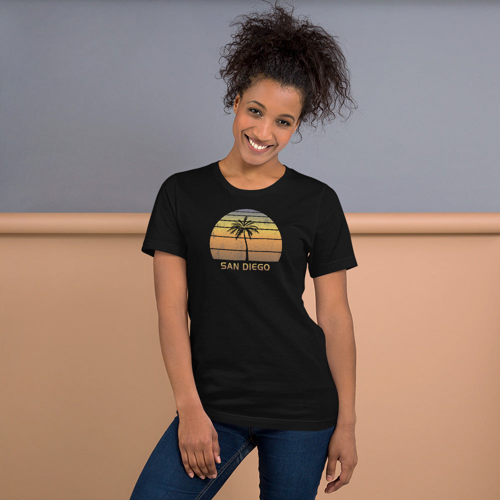 Vintage San Diego California Beach Sunset Unisex T-Shirt