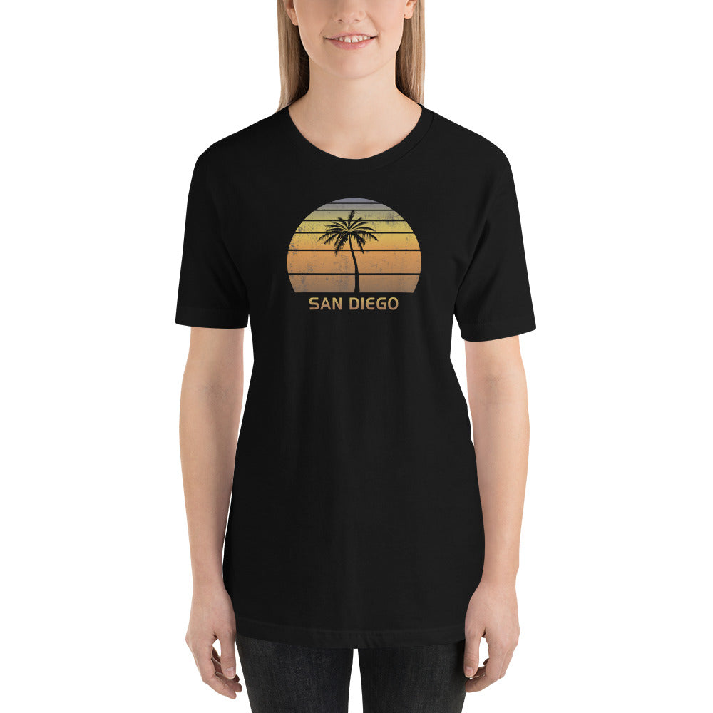 Vintage San Diego California Beach Sunset Unisex T-Shirt