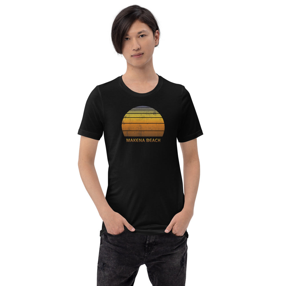 Retro Makena Beach Maui Hawaii Sunset Unisex T-Shirt