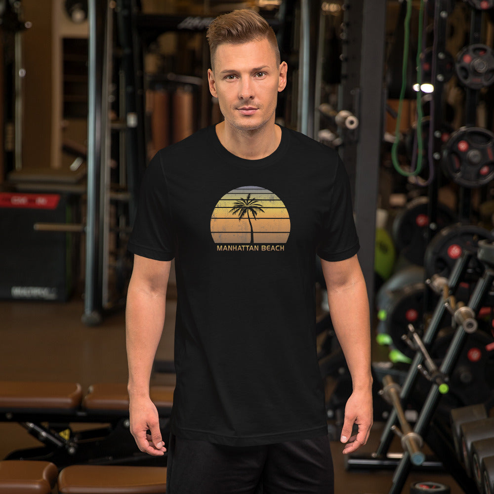 Vintage Manhattan Beach California Sunset Unisex T-Shirt