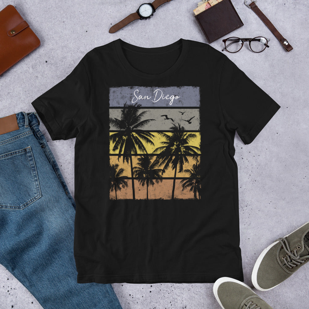 Retro San Diego California Beach Vacation Souvenir Unisex T-Shirt