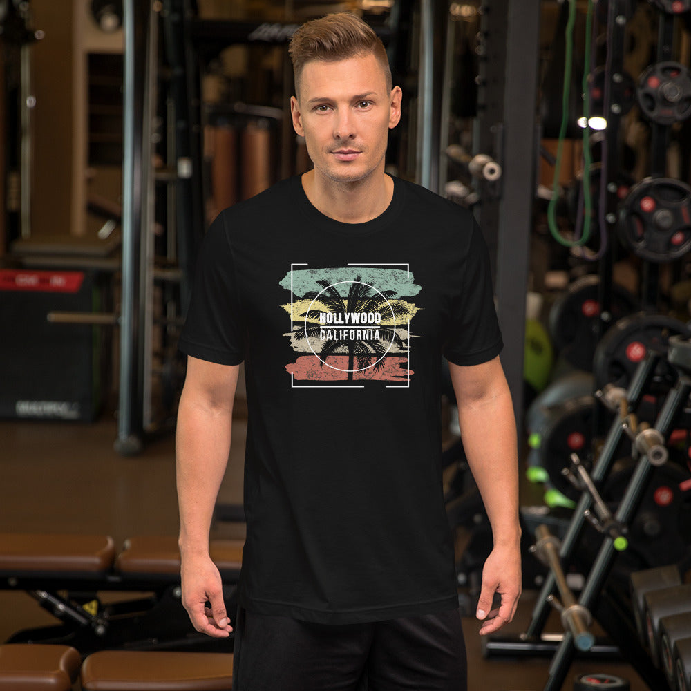 Cool Hollywood California Palm Tree Vacation Souvenir Unisex T-Shirt