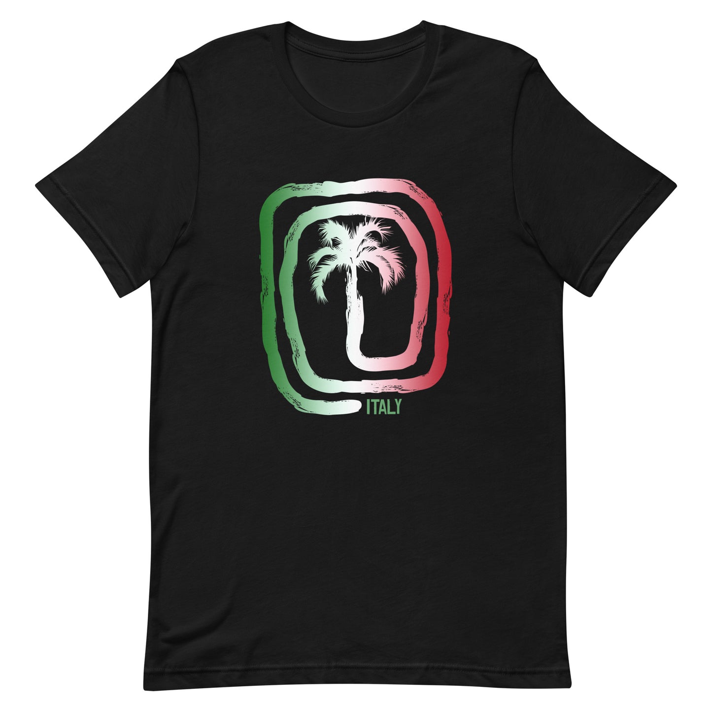 Cool Italy Flag Beach Palm Tree Vacation Souvenir Unisex T-Shirt