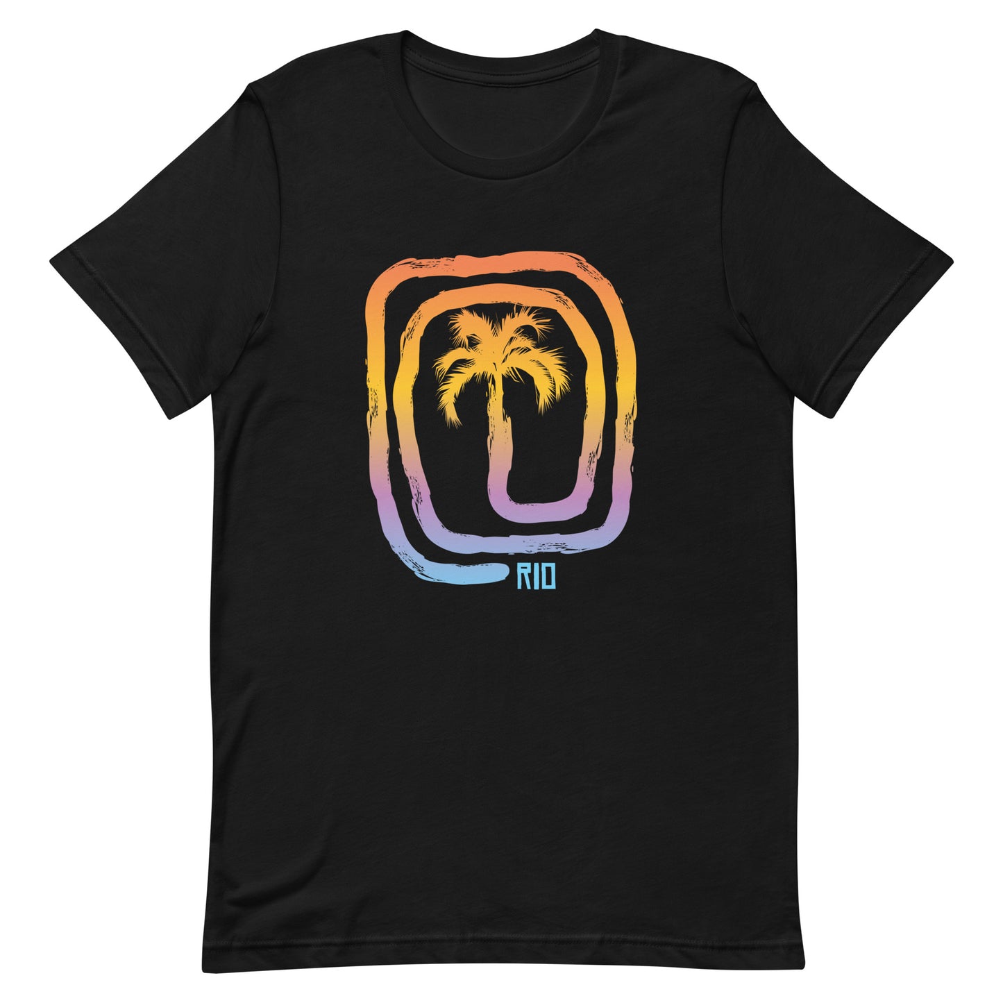 Cool Rio De Janeiro Brazil Beach Palm Tree Vacation Souvenir Unisex T-Shirt
