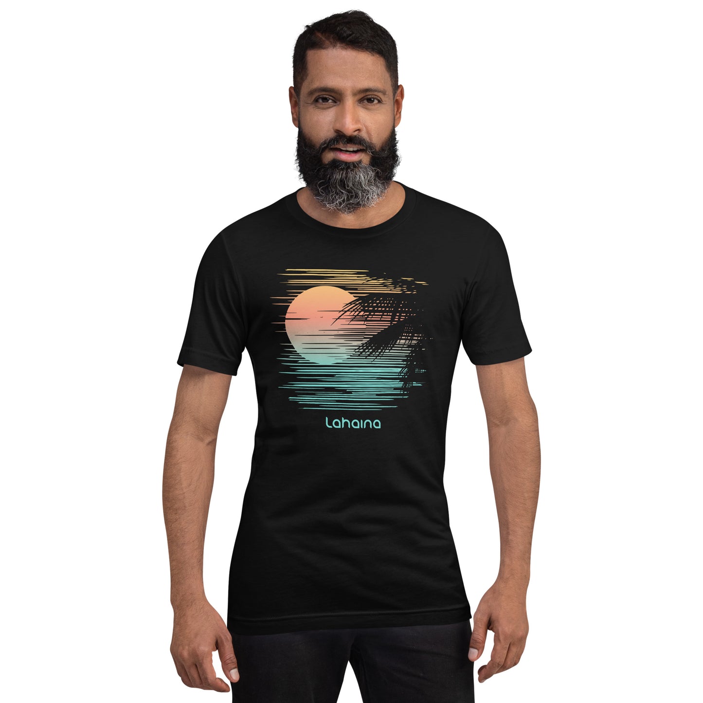 -Artistic Lahaina Maui Hawaii Palm Tree Vacation Souvenir Unisex T-Shirt