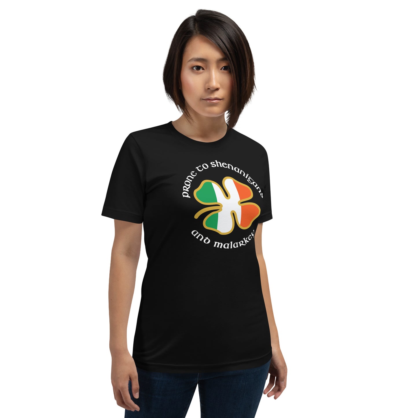 Funny Prone To Shenanigans & Malarkey Irish Flag St. Patrick's Day Unisex T-Shirt