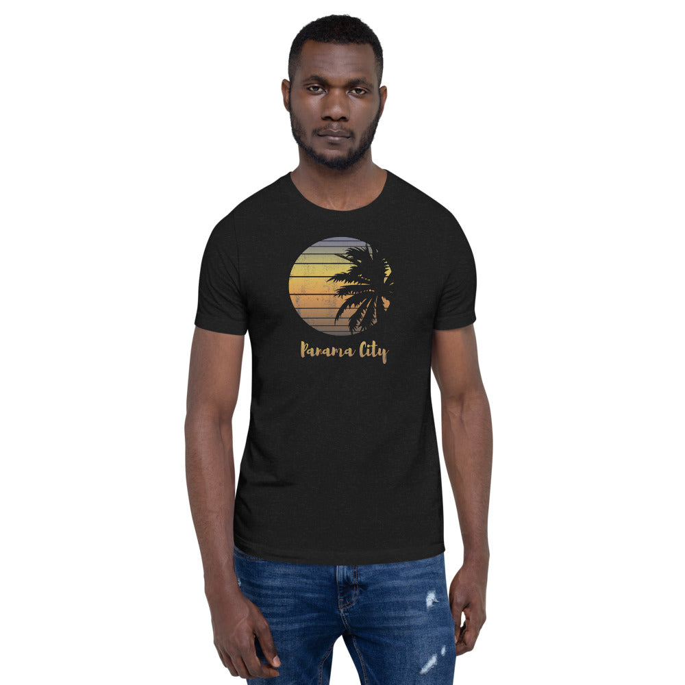 Retro Panama City Florida Beach Palm Tree Vacation Souvenir Unisex T-Shirt