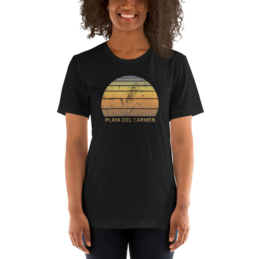 Retro Playa Del Carmen Mexico Mexican Beach Vacation Souvenir Unisex T-Shirt