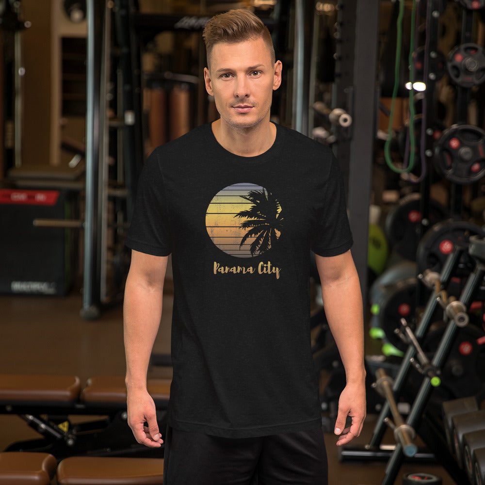 Retro Panama City Florida Beach Palm Tree Vacation Souvenir Unisex T-Shirt