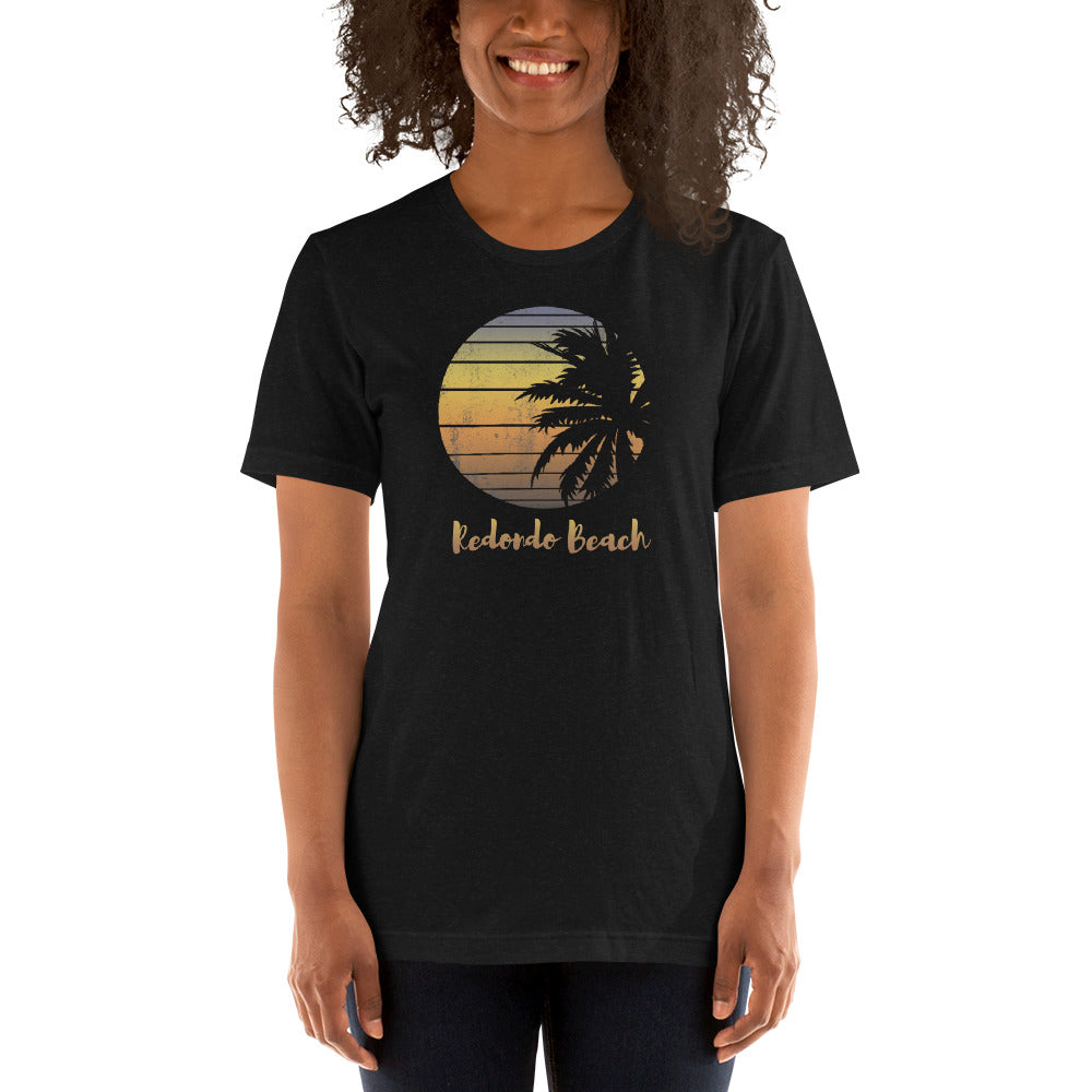 Retro Redondo Beach California Cool Vacation Souvenir Palm Tree Unisex T-Shirt