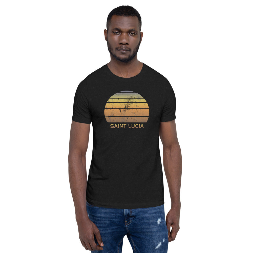 Retro Saint Lucia Beach Vacation Souvenir Unisex T-Shirt