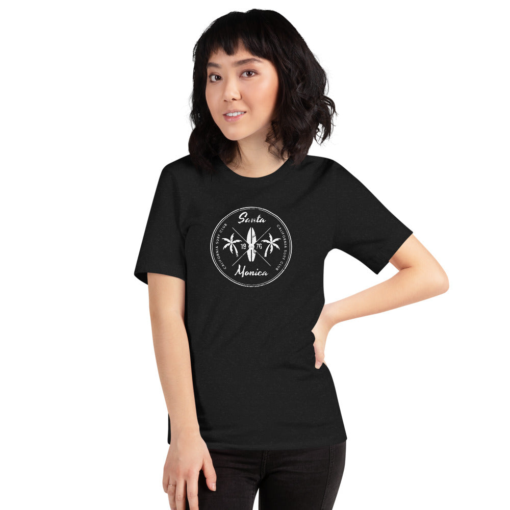 Retro Santa Monica California Surfing Fan Beach Unisex T-Shirt