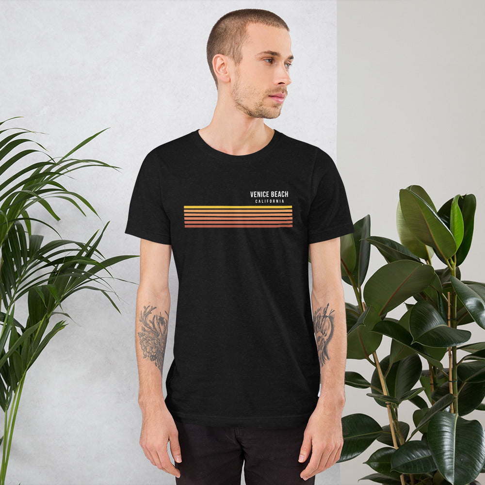 Retro Venice Beach California Vacation Stripes Unisex T-Shirt