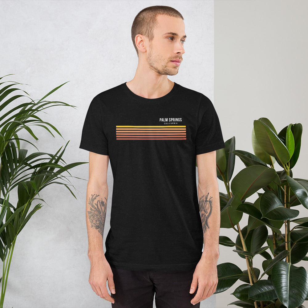 Retro Palm Springs California Vacation Stripes Unisex T-Shirt
