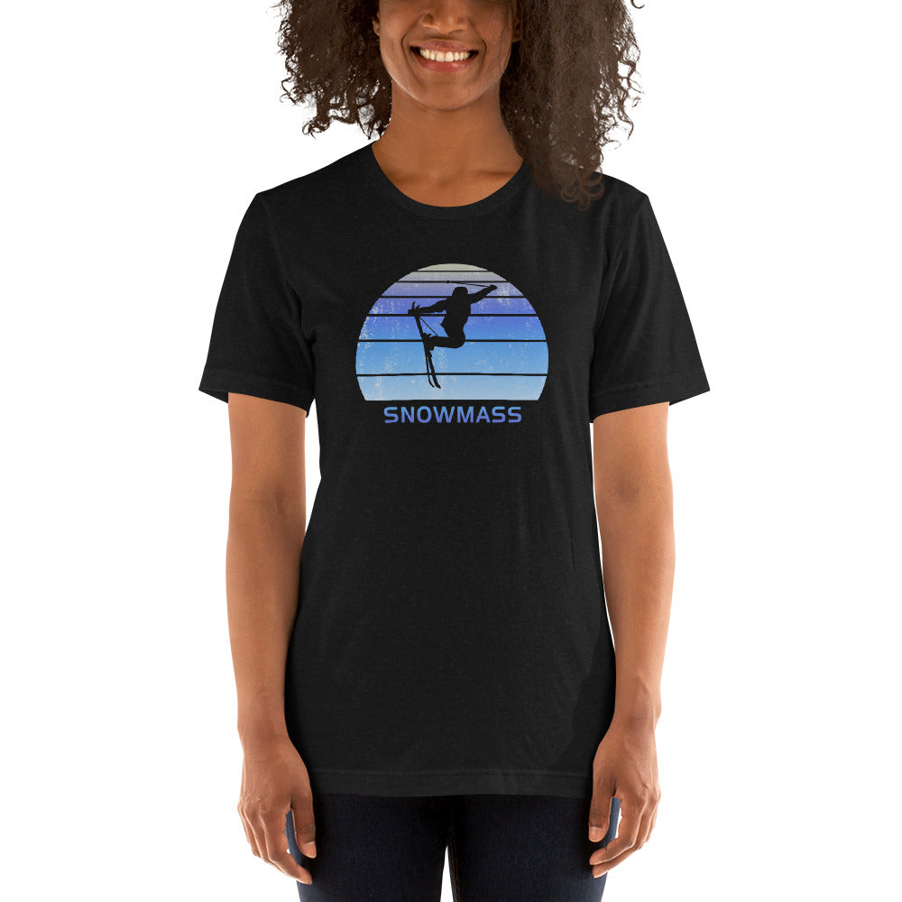 Retro Snowmass Colorado Skiing Fan Unisex T-Shirt
