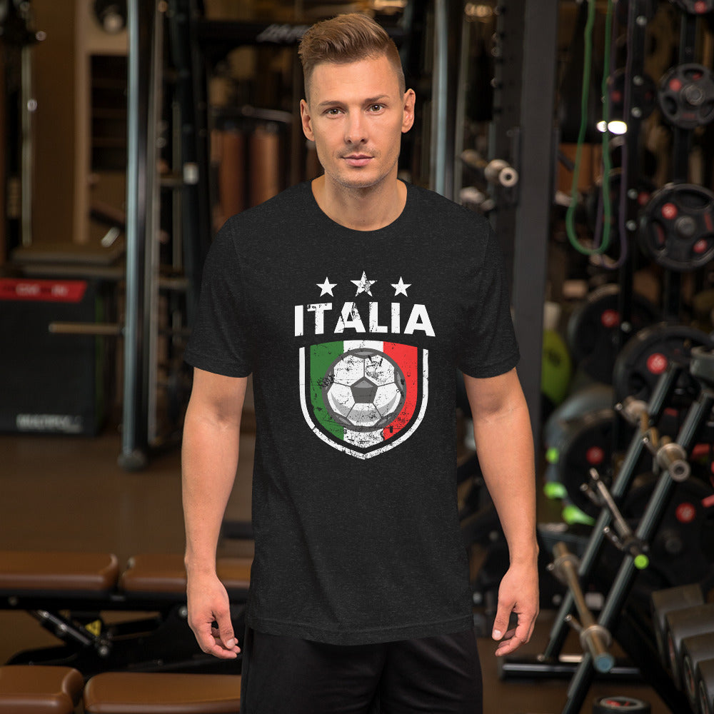 Retro Italy Soccer Team Football Fan Country Italia Italian Flag Unisex T-Shirt