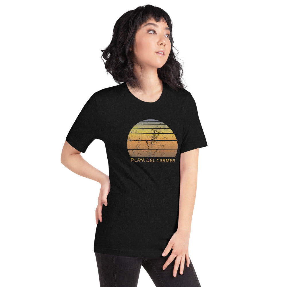 Retro Playa Del Carmen Mexico Mexican Beach Vacation Souvenir Unisex T-Shirt