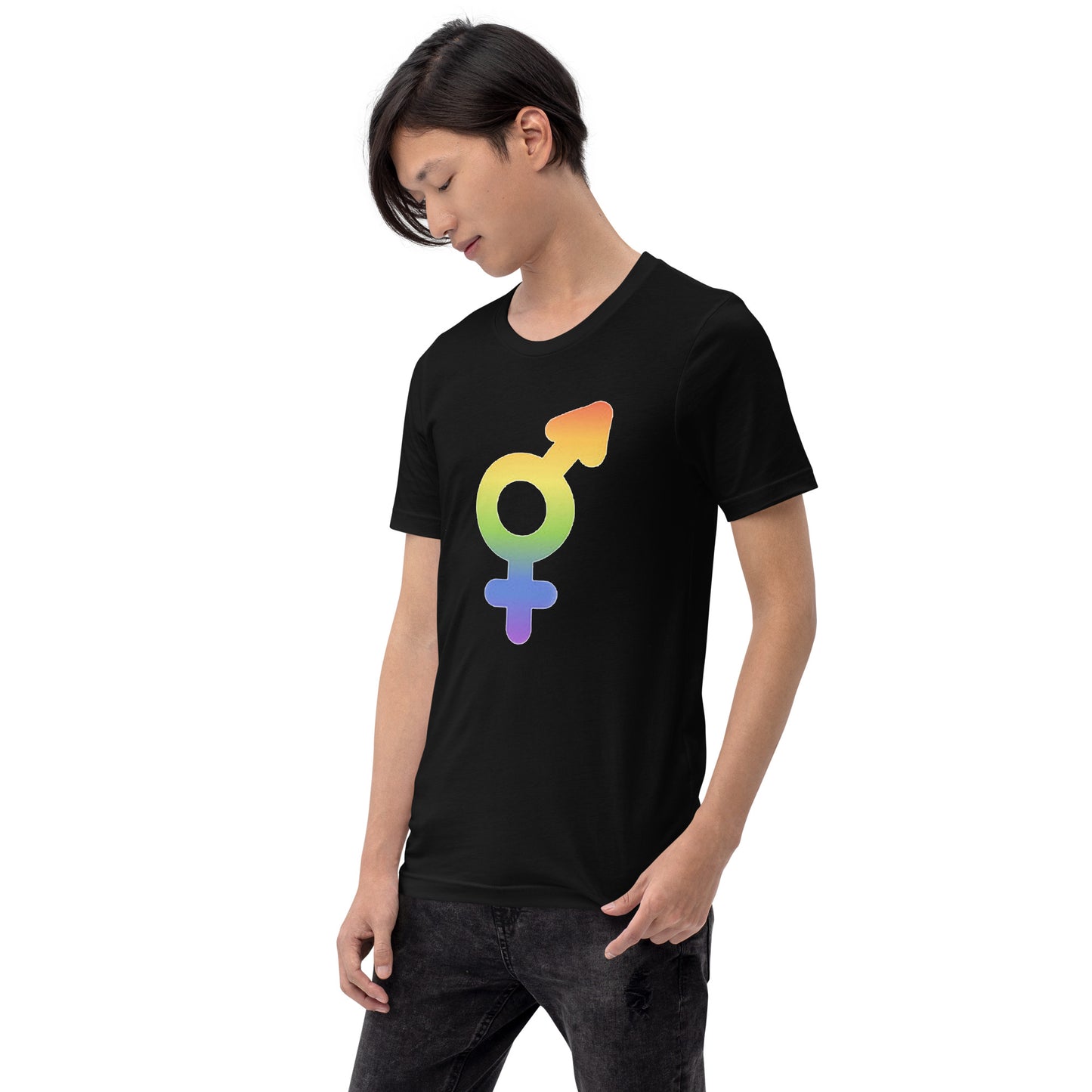 Transgender Symbol Pride LGBTQ Rainbow Unisex T-Shirt