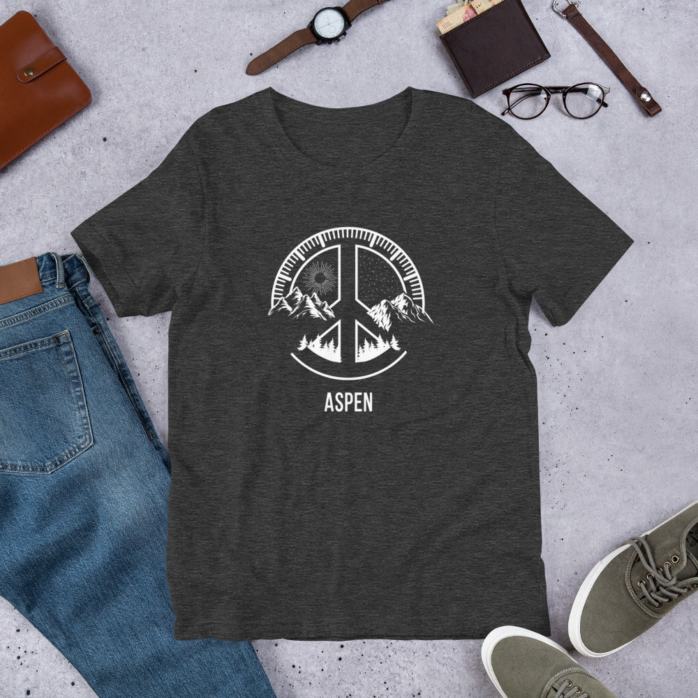 Aspen Colorado Skiing Snowboarding Camping Fan Unisex T-Shirt