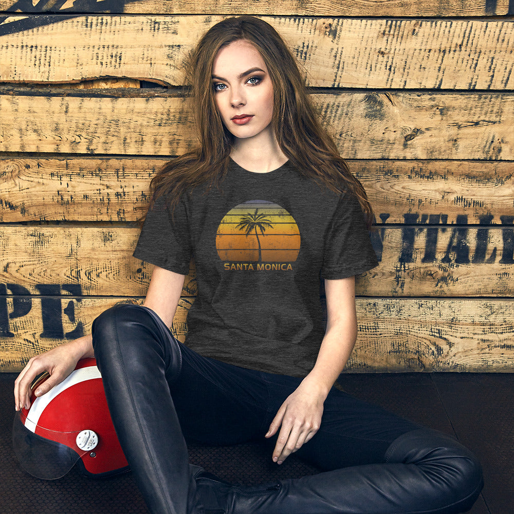 Vintage Santa Monica California Beach Sunset Unisex T-Shirt