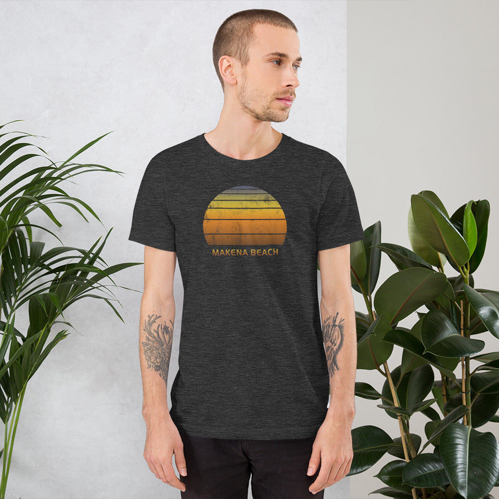Retro Makena Beach Maui Hawaii Sunset Unisex T-Shirt