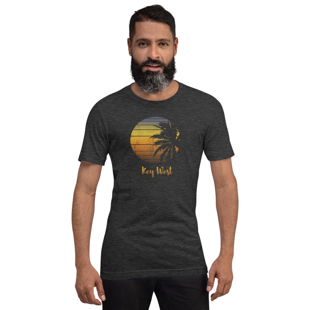 Vintage Key West Florida Unisex T-Shirt Beach Vacation Souvenir Family Palm Tree