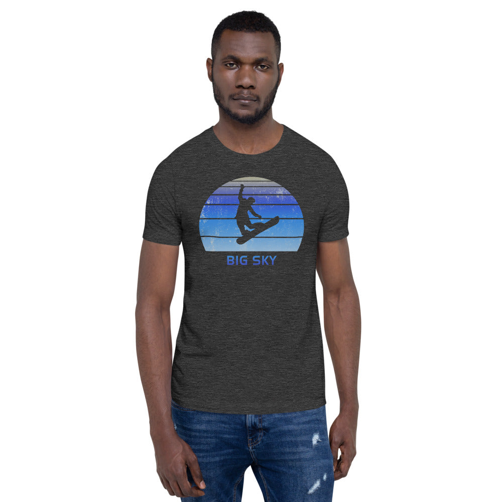 Retro Big Sky Montana Snowboarding Fan Unisex T-Shirt