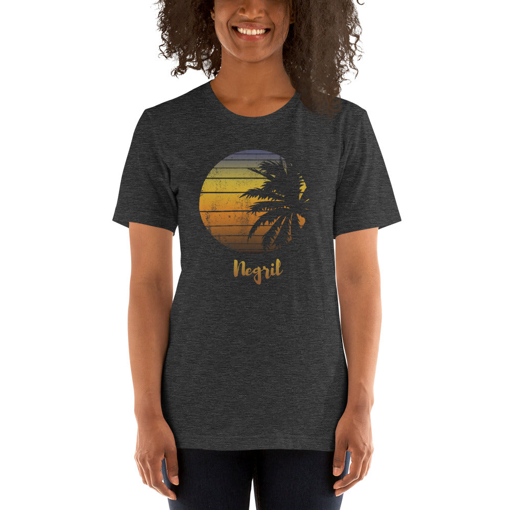 Retro Negril Jamaica Beach Palm Tree Vacation Souvenir Unisex T-Shirt
