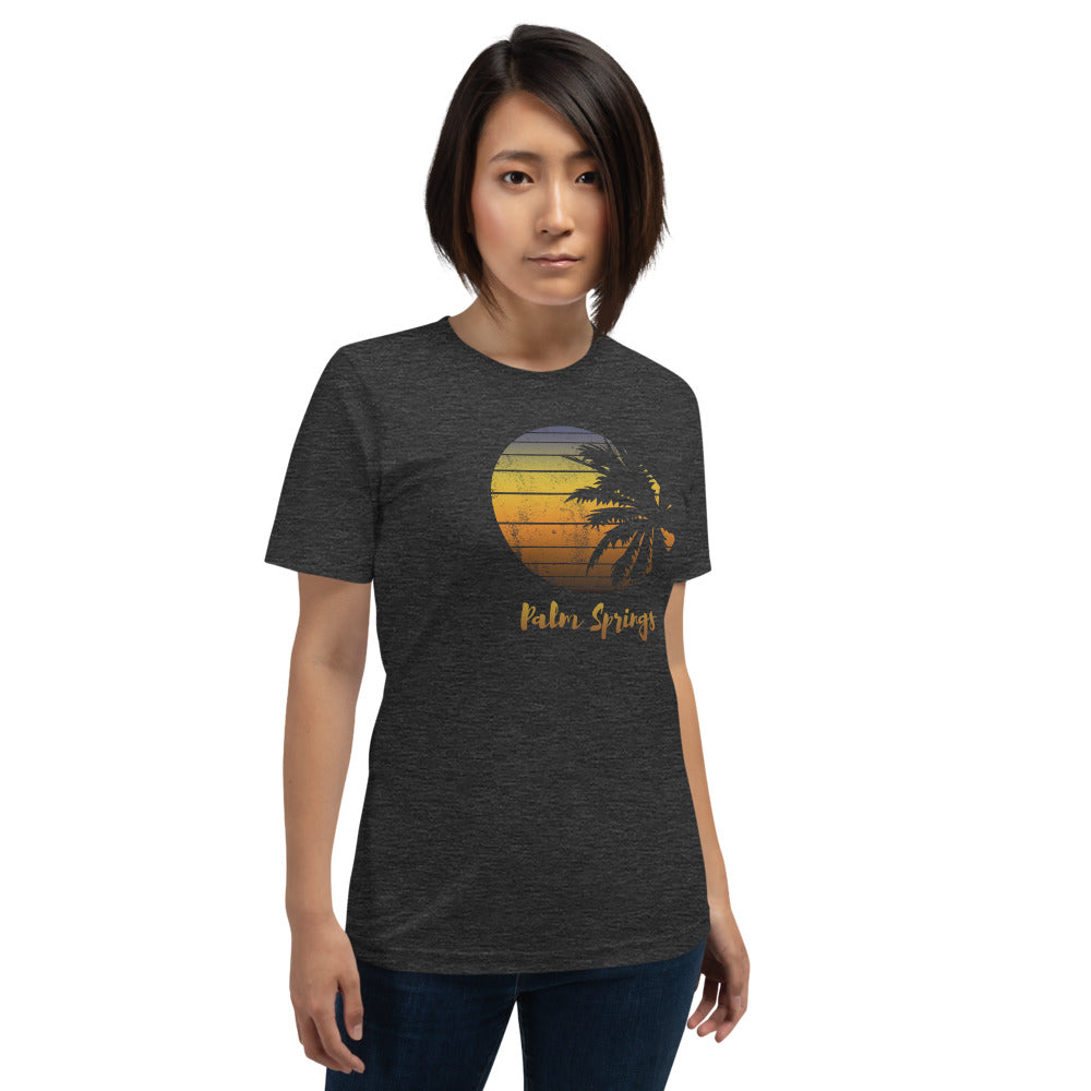 Retro Palm Springs California Desert Vacation Souvenir Palm Tree Unisex T-Shirt