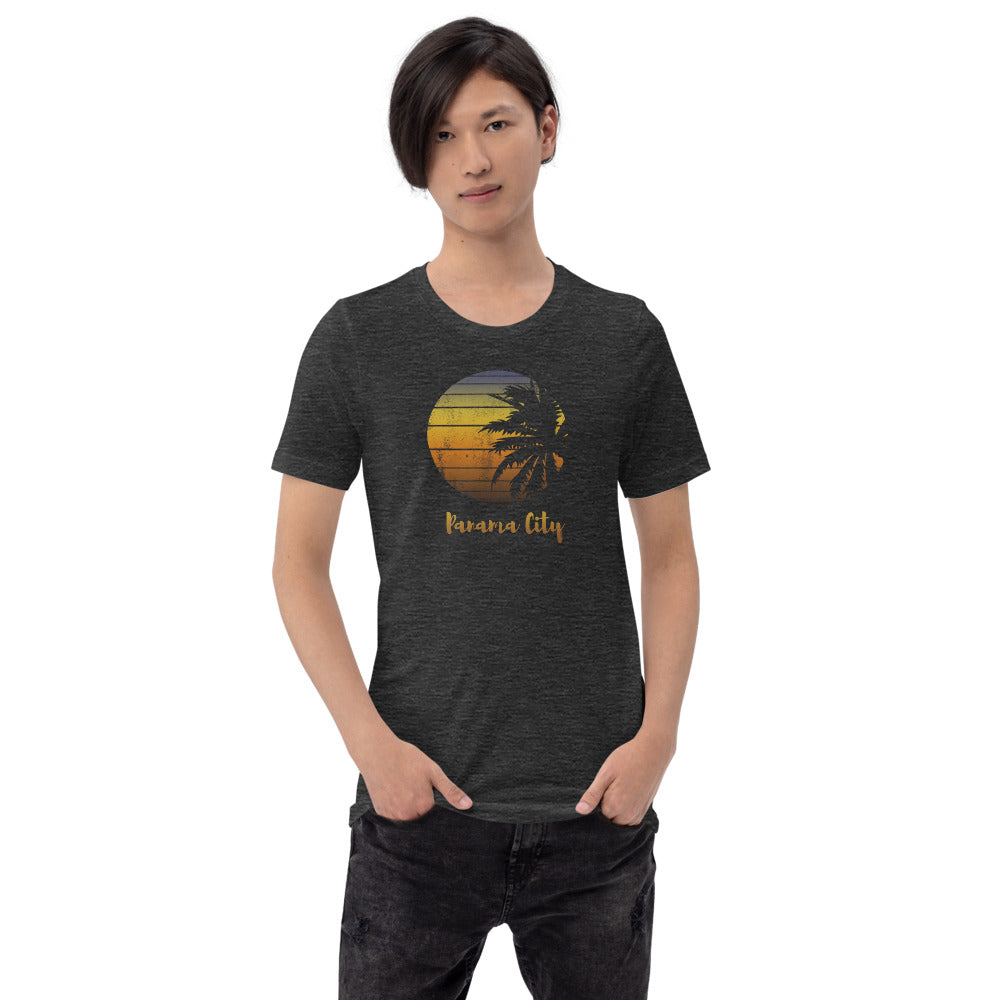 Retro Panama City Florida Beach Palm Tree Vacation Souvenir Unisex T-Shirt