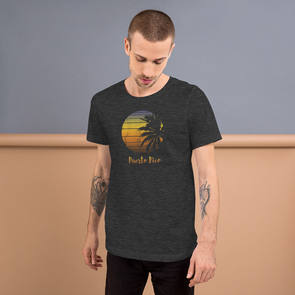 Retro Puerto Rico Beach Palm Tree Vacation Souvenir Unisex T-Shirt