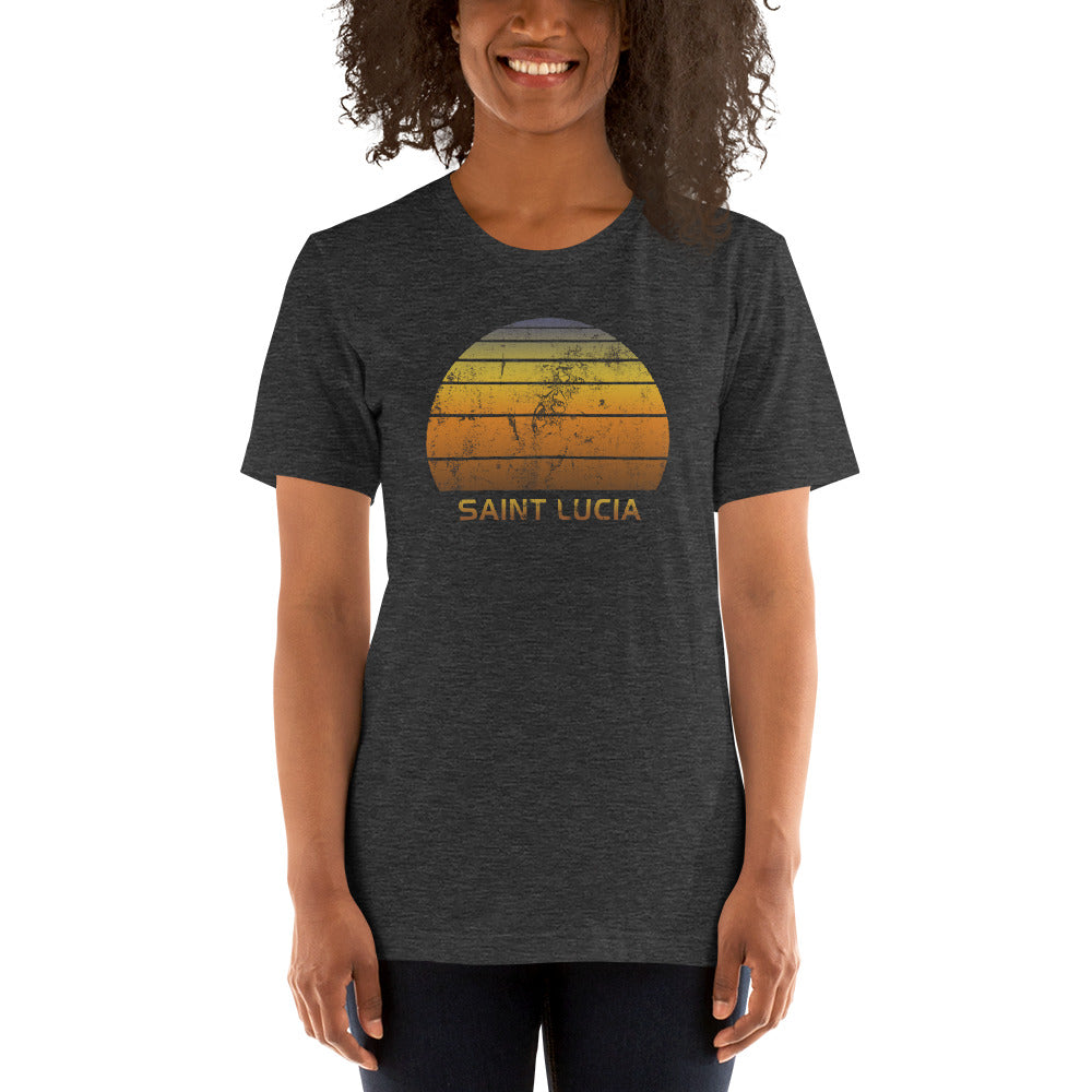 Retro Saint Lucia Beach Vacation Souvenir Unisex T-Shirt