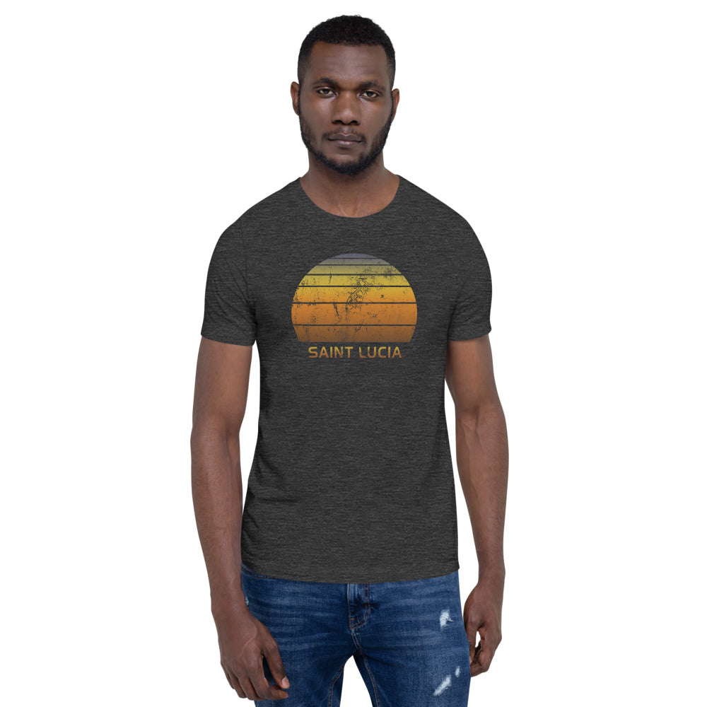 Retro Saint Lucia Beach Vacation Souvenir Unisex T-Shirt