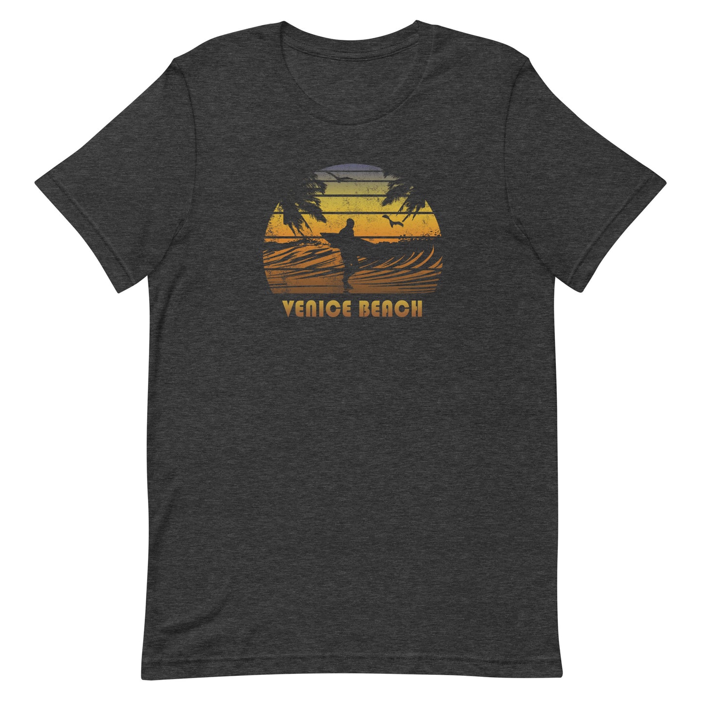 Retro Venice Beach California Surfing Fan Surfer Sunset Souvenir Unisex T-Shirt