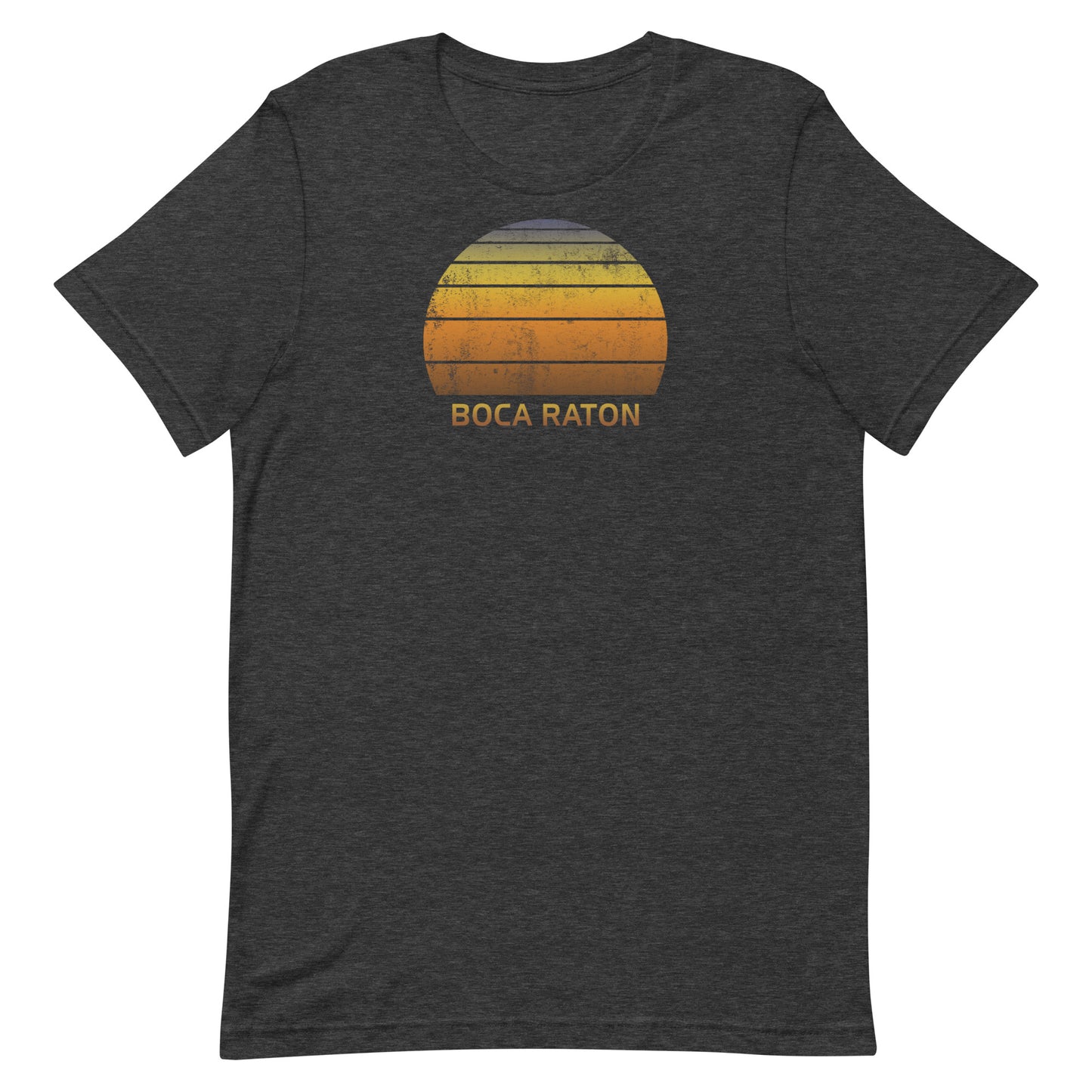 Retro Boca Raton Florida Vacation Souvenir Sunset Unisex T-Shirt