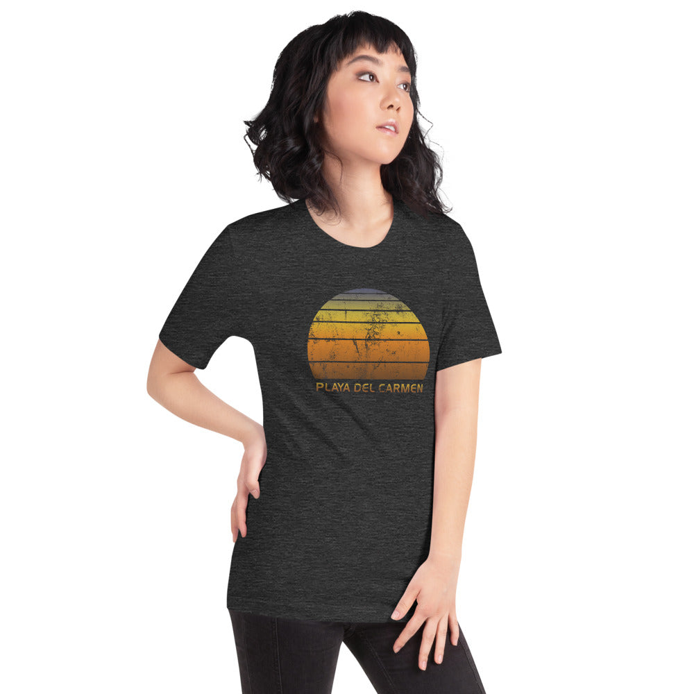 Retro Playa Del Carmen Mexico Mexican Beach Vacation Souvenir Unisex T-Shirt