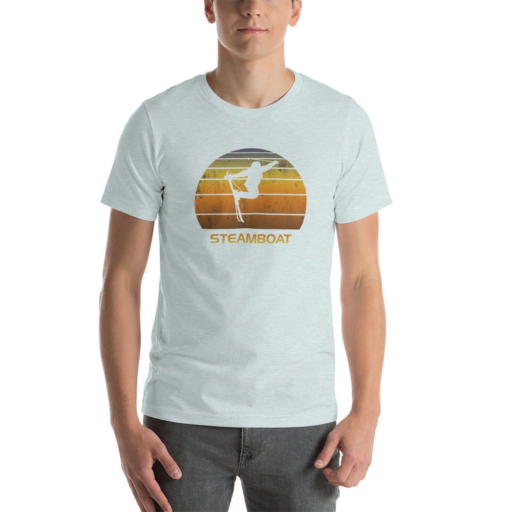Cool Retro Steamboat Colorado Skiing Ski Fan Unisex T-Shirt