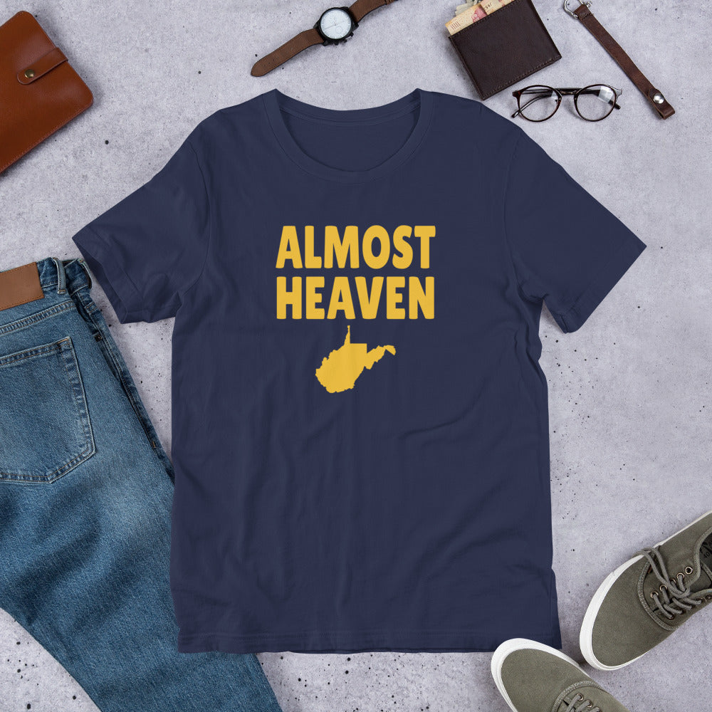 Almost Heaven West Virginia Fan College Football Unisex T-Shirt
