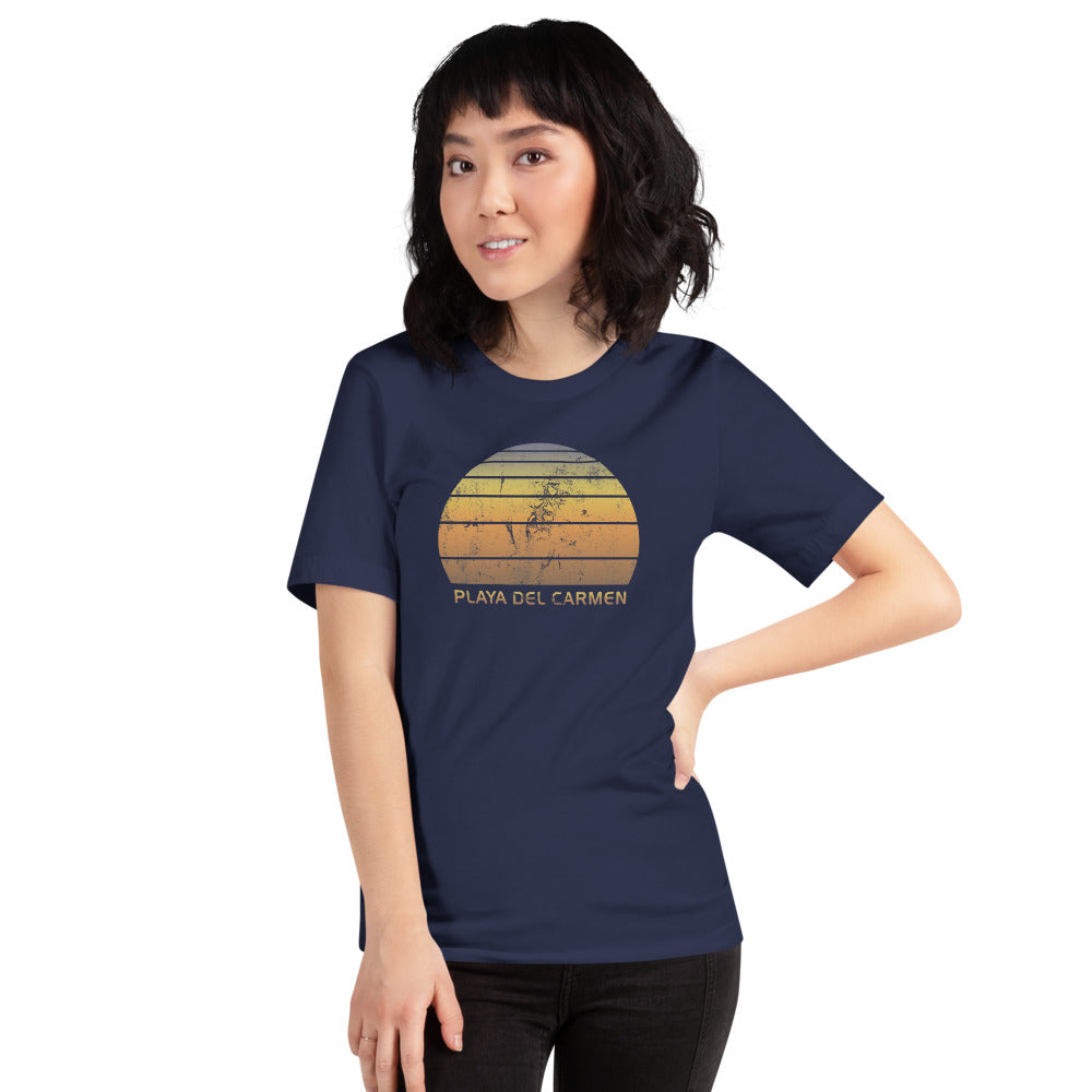 Retro Playa Del Carmen Mexico Mexican Beach Vacation Souvenir Unisex T-Shirt