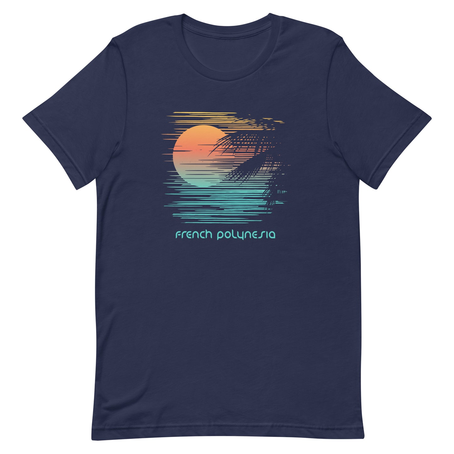 Artistic French Polynesia Palm Tree Vacation Souvenir Unisex T-Shirt